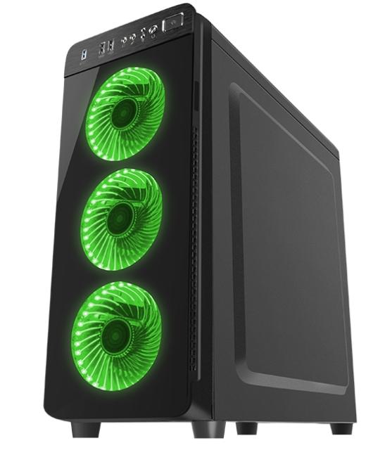 Кутия за компютър Genesis Case Irid 300 Green Midi Tower Usb 3.0