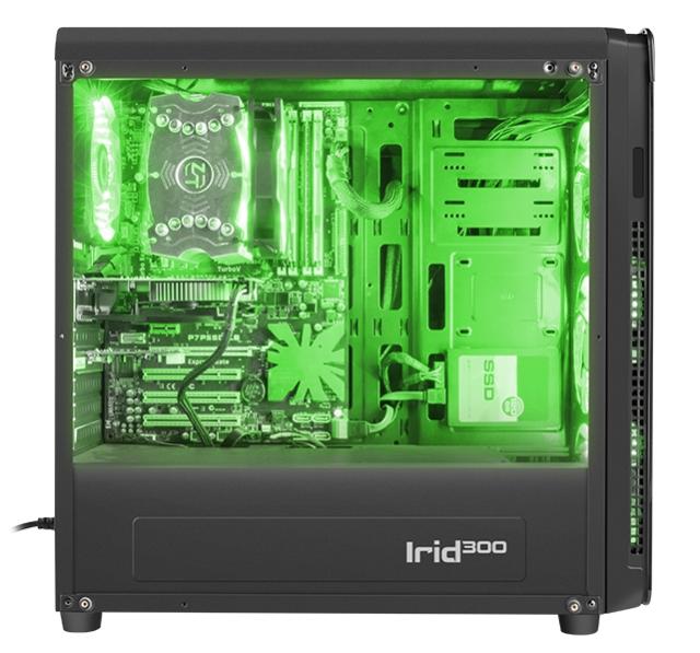 Кутия за компютър Genesis Case Irid 300 Green Midi Tower Usb 3.0