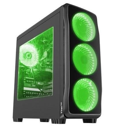 Кутия за компютър Genesis Case Titan 750 Green Midi Tower Usb 3.0