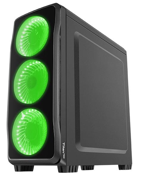 Кутия за компютър Genesis Case Titan 750 Green Midi Tower Usb 3.0