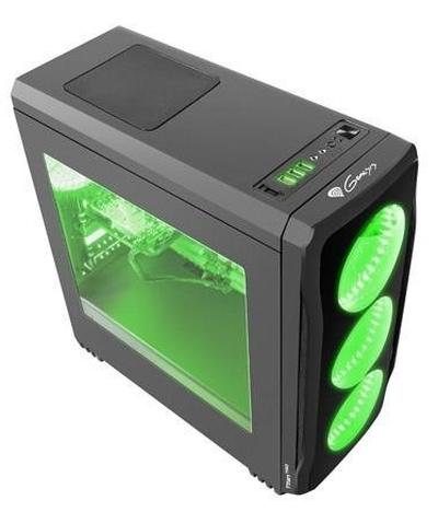 Кутия за компютър Genesis Case Titan 750 Green Midi Tower Usb 3.0
