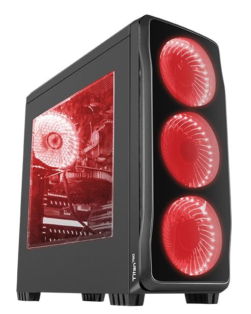 Кутия за компютър Genesis Case Titan 750 Red Midi Tower Usb 3.0