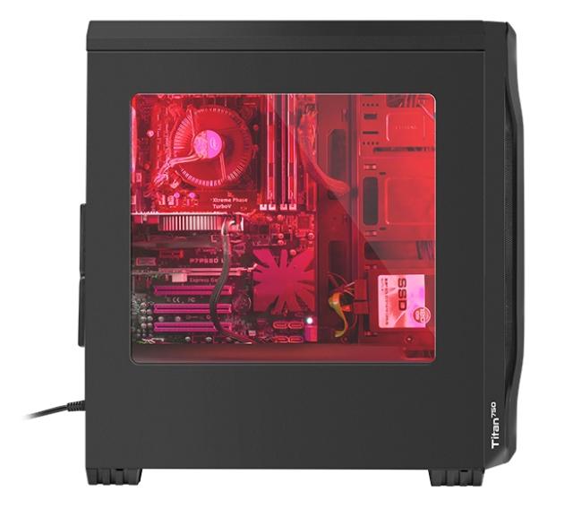 Кутия за компютър Genesis Case Titan 750 Red Midi Tower Usb 3.0