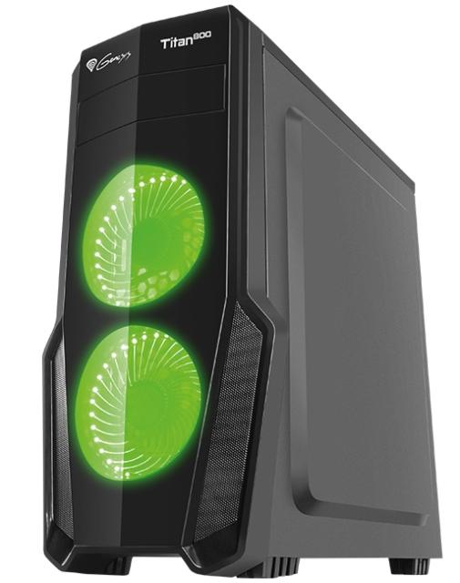 Кутия за компютър Genesis Case Titan 800 Green Midi Tower Usb 3.0