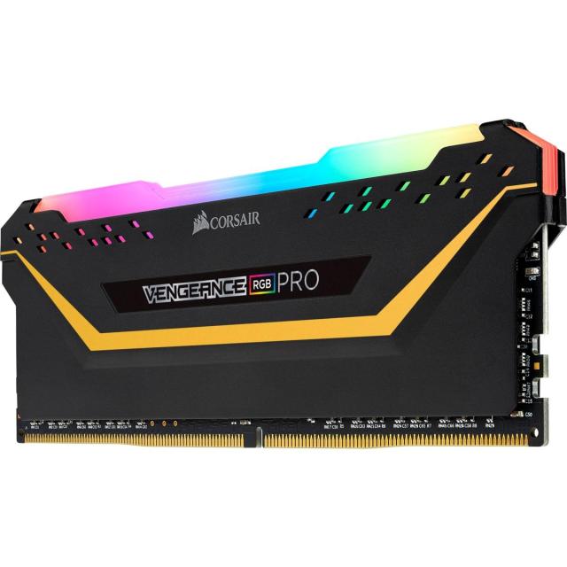 Памет Corsair Vengeance PRO RGB TUF Black 32GB(2x16GB) DDR4 PC4-25600 3200MHz CL16 CMW32GX4M2E3200C16-TUF