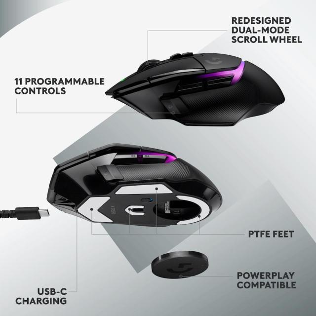 Геймърска мишка Logitech G502 X Plus Black Lightsync RGB