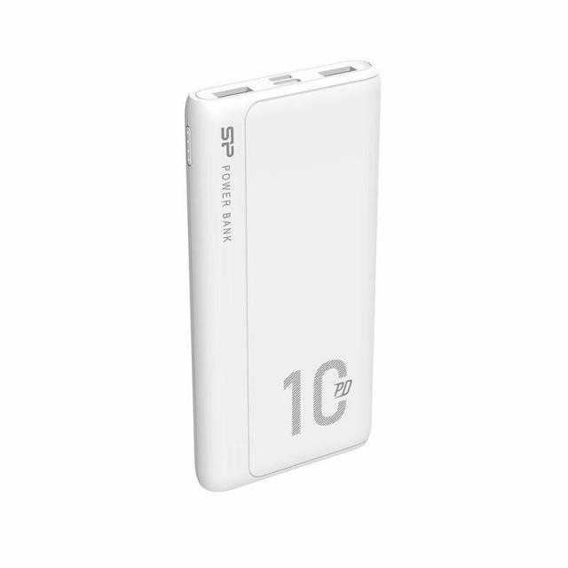 Външна батерия Silicon Power QP15, 10 000mAh, 2x USB A Out, 1x Micro USB in + 1x USB C In/out, бяла