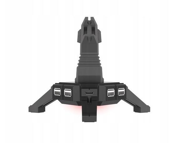 USB хъб Genesis Vanad 300, 4x USB 2.0, органайзер за кабела на мишката, черен