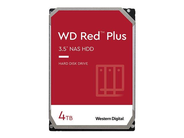 Твърд диск Western Digital Red Plus, 4TB NAS, 3.5", 256MB, 5400RPM, Bulk