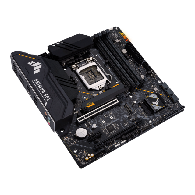 Дънна платка Asus TUF GAMING B560M-PLUS, B560, LGA1200, DDR4, (DP/HDMI), PCI-E 4.0, 6x SATA 6Gb/s, 2x M.2, 2x USB 3.2 Gen 2, Aura Sync RGB Lighting, Micro ATX