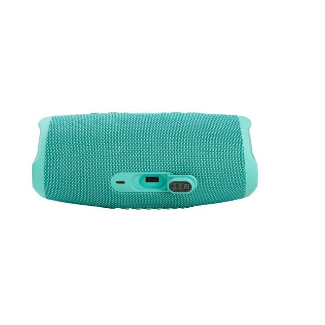 Тонколона JBL Charge 5 Teal, 2.0, 30W RMS, безжична, Bluetooth 5.1, USB Type C, водоустойчива, синьо-зелена, до 20 часа време на работа, 