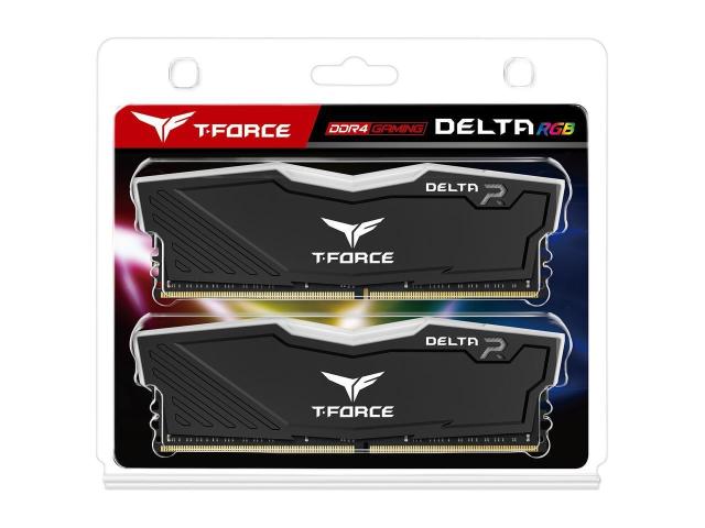 Памет Team Group T-Force Delta RGB Black DDR4 - 16GB (2x8GB) 3600MHz CL18-22-22-42 1.35V