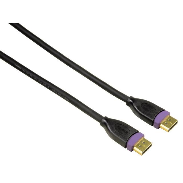 Кабел HAMA DisplayPort мъжко - DisplayPort мъжко, 3 m, Позлатени конектори, Ultra-HD 4K, Черен
