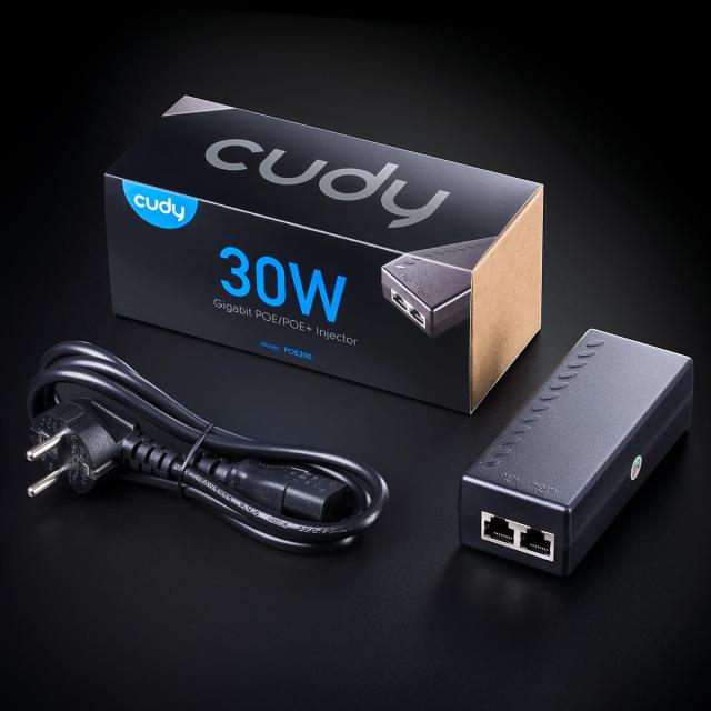 PoE инжектор Cudy POE200, Gigabit PoE+/PoE, 30W