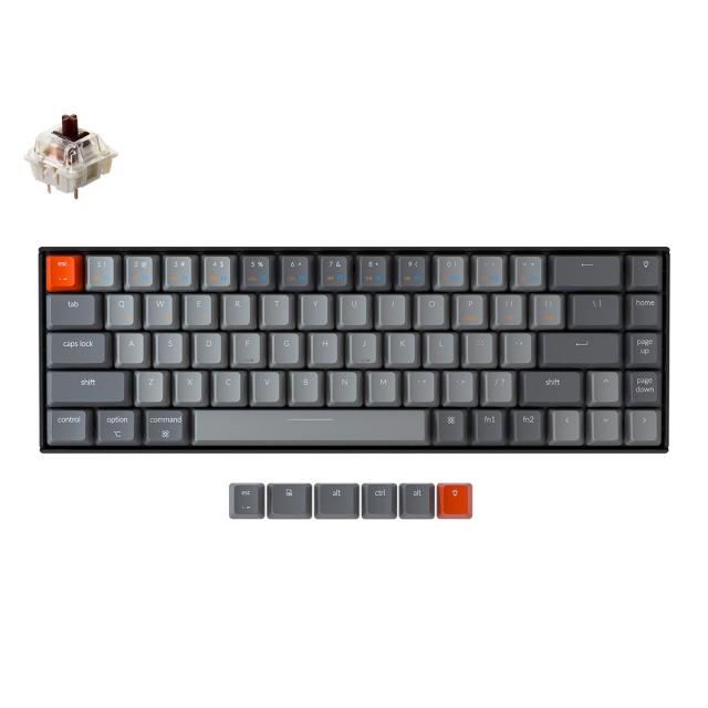 Геймърска Механична клавиатура Keychron K6 Hot-Swappable 65% Gateron Brown Switch White LED Gateron Brown Switch ABS