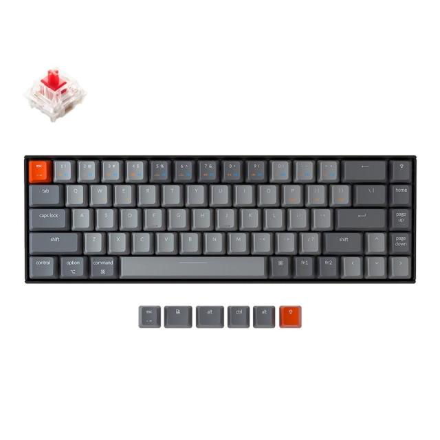 Геймърска Механична клавиатура Keychron K6 V1, Hot-Swappable 65% Gateron Red Switch RGB LED ABS