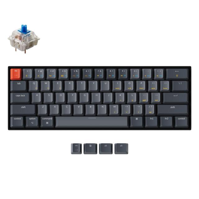 Геймърска Механична клавиатура Keychron K12 Hot-Swappable Aluminum 60% Gateron Blue Switch RGB LED ABS