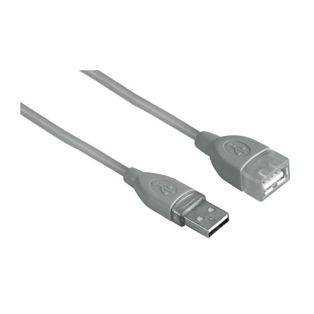 Удължителен кабел HAMA 78400 USB-A женско - USB-A мъжко, 5 м, 1 звезда, екраниран
