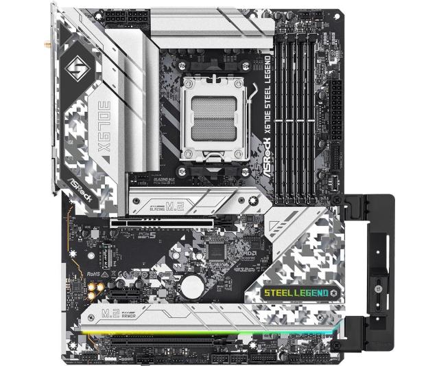 Дънна платка ASRock X670E Steel Legend, X670E, AM5, DDR5, PCI-E 5.0 (DP&HDMI)(CF), 4x SATA 6Gb/s, 5x M.2 slot, 2x USB 3.2 Gen1, ATX