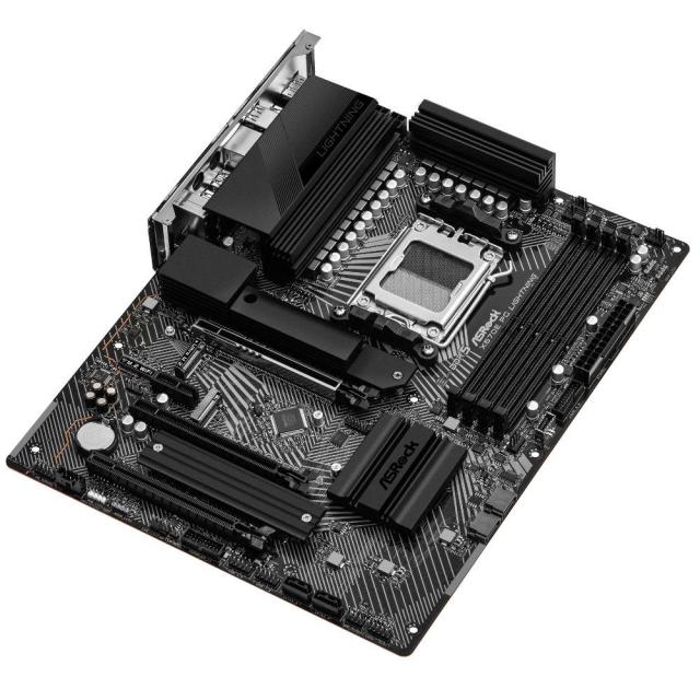 Дънна платка ASRock X670E PG LIGHTNING, X670E, AM5, DDR5, PCI-E 5.0 (DP&HDMI)(CF), 4x SATA 6Gb/s, 3x M.2 slot, 2x USB 3.2 Gen1, ATX