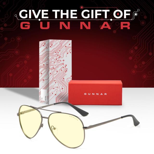 Комплект GUNNAR OPTICS Maverick Onyx Holiday Bundle - Очила, калъф