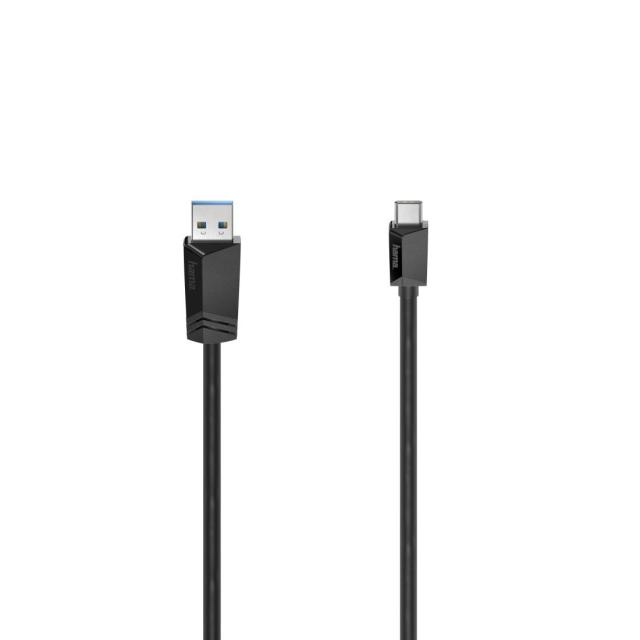 Кабел HAMA USB Type-C към USB- A(м)  3.2 Gen.1 мъжко , 5Gbit/s, 3 м., Черен