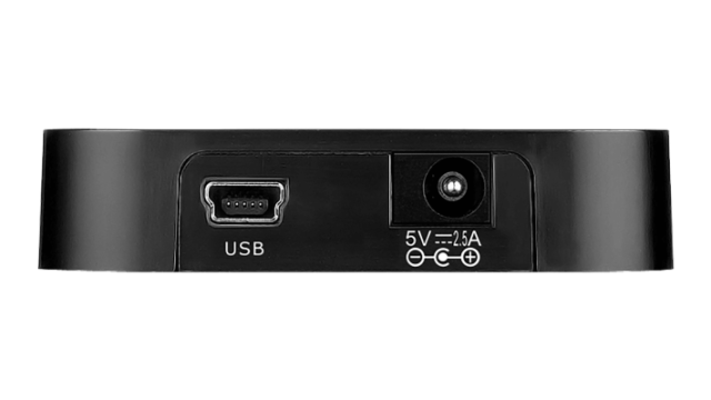 USB хъб D-Link DUB-H4/E, 4 x USB, със захранване, USB 2.0, Черен