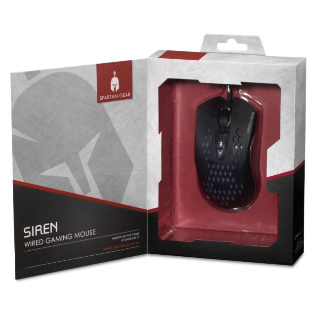 Геймърска мишка Spartan Gear Siren, черен