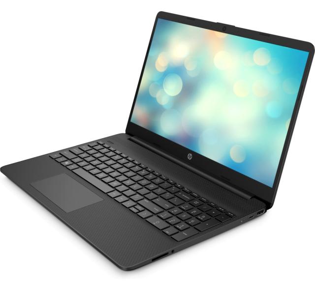 Лаптоп HP 15s-fq2041nu Jet black, Core i3-1125G4(2Ghz, up to 3.7Ghz/8MB/4C), 15.6" FHD AG, 8GB 2666Mhz 1DIMM, 512GB PCIe SSD, no Optic, WiFi a/c + BT 4.2, 3C Batt Long Life, Win 11 Home