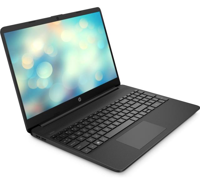 Лаптоп HP 15s-fq2041nu Jet black, Core i3-1125G4(2Ghz, up to 3.7Ghz/8MB/4C), 15.6" FHD AG, 8GB 2666Mhz 1DIMM, 512GB PCIe SSD, no Optic, WiFi a/c + BT 4.2, 3C Batt Long Life, Win 11 Home