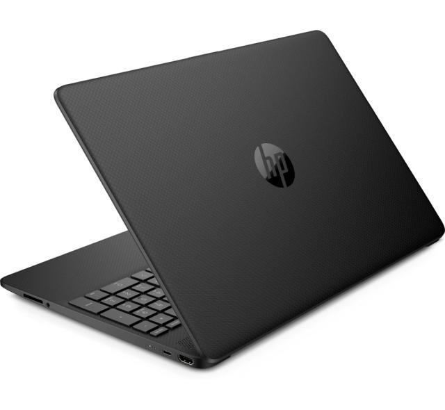 Лаптоп HP 15s-fq2041nu Jet black, Core i3-1125G4(2Ghz, up to 3.7Ghz/8MB/4C), 15.6" FHD AG, 8GB 2666Mhz 1DIMM, 512GB PCIe SSD, no Optic, WiFi a/c + BT 4.2, 3C Batt Long Life, Win 11 Home