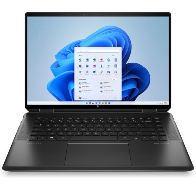Лаптоп HP Spectre x360 16-f0022nn Nightfall Black Core i7-11390H(3.4Ghz, up to 5GH/12MB/4C), 16" 3K IPS AG 400 nits, 16GB DDR4 on-board, 1TB PCIe SSD, WiFi a/x + BT5.2, Backlit Kbd, 6C Batt Long Life, Win 11 Home