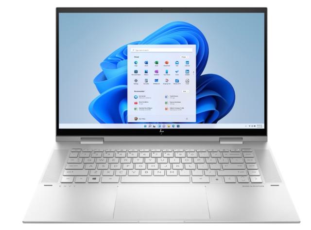 Лаптоп HP Envy x360 15-es1008nn Natural Silver, Core i7-1195G7 (2.9Ghz, up to 5GH/12MB/4C), 15.6" FHD AG IPS 400nits Touch, 16GB 3200Mhz 2DIMM, 512GB PCIe SSD, FPR, WiFi a/x+BT5, Backlit Kbd, FPR, 3C Batt Long Life, Win 11 Home