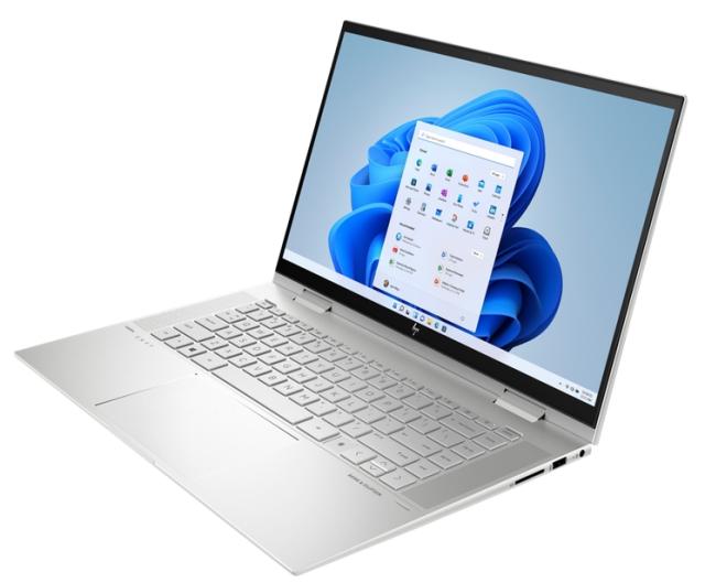 Лаптоп HP Envy x360 15-es1008nn Natural Silver, Core i7-1195G7 (2.9Ghz, up to 5GH/12MB/4C), 15.6" FHD AG IPS 400nits Touch, 16GB 3200Mhz 2DIMM, 512GB PCIe SSD, FPR, WiFi a/x+BT5, Backlit Kbd, FPR, 3C Batt Long Life, Win 11 Home