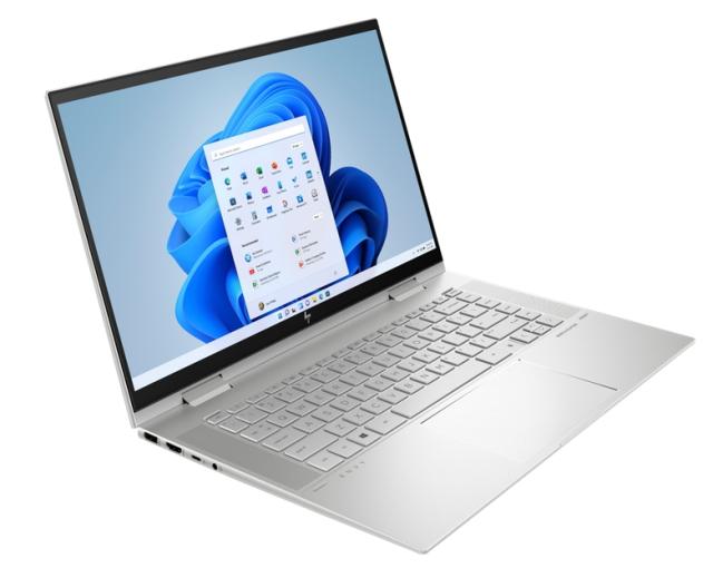 Лаптоп HP Envy x360 15-es1008nn Natural Silver, Core i7-1195G7 (2.9Ghz, up to 5GH/12MB/4C), 15.6" FHD AG IPS 400nits Touch, 16GB 3200Mhz 2DIMM, 512GB PCIe SSD, FPR, WiFi a/x+BT5, Backlit Kbd, FPR, 3C Batt Long Life, Win 11 Home