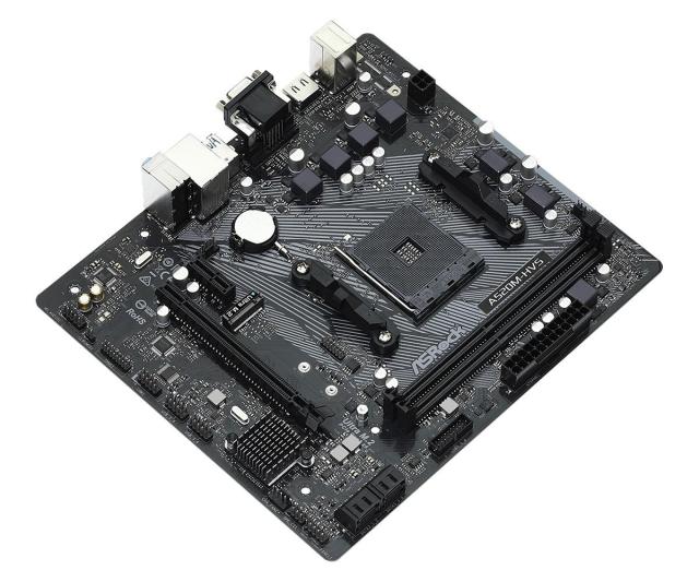 Дънна платка ASRock A520M-HVS, A520, AM4, DDR4, PCI-E 3.0 (HDMI/VGA), 4x SATA 6Gb/s, 1x M.2, 4x USB 3.2 Gen 1, Micro ATX