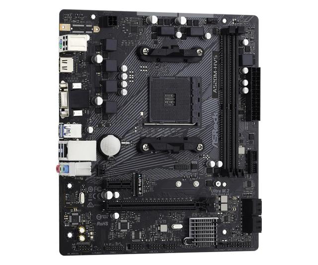 Дънна платка ASRock A520M-HVS, A520, AM4, DDR4, PCI-E 3.0 (HDMI/VGA), 4x SATA 6Gb/s, 1x M.2, 4x USB 3.2 Gen 1, Micro ATX