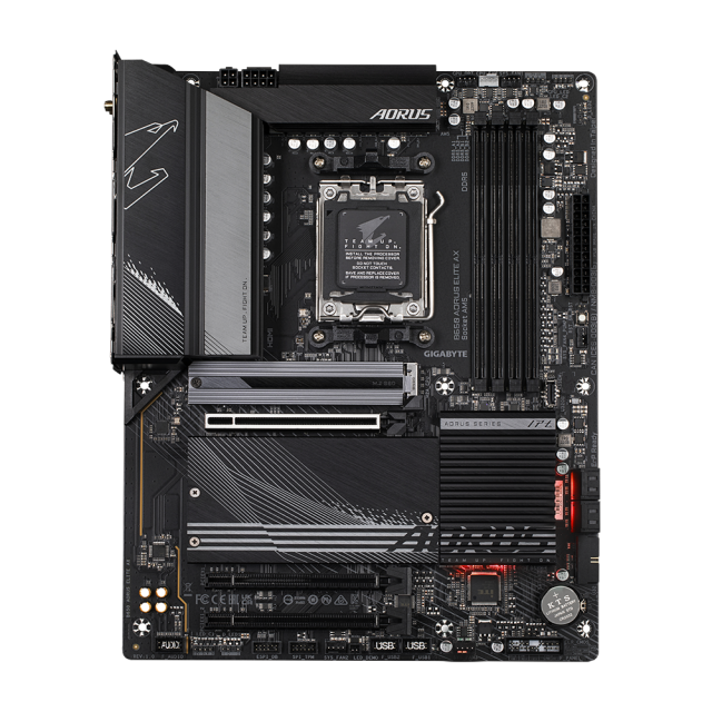 Дънна платка GIGABYTE B650 AORUS ELITE AX, Socket AM5, Wi-Fi 6E, DDR5