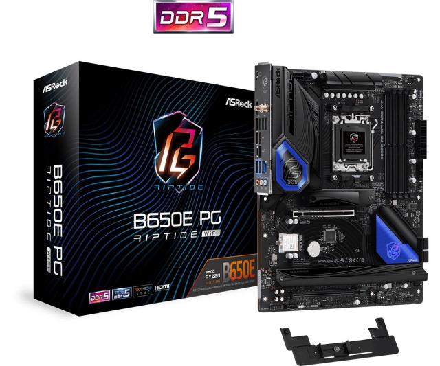 Дънна платка ASROCK B650E PG RIPTIDE WiFi, Socket AM5, ATX, 4xDDR5