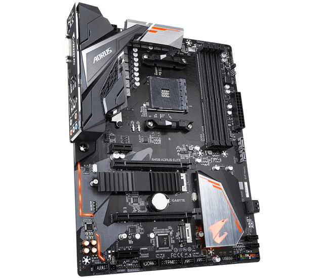 Дънна платка GIGABYTE B450 AORUS Elite V2 Socket AM4, 4 x DDR4, RGB Fusion, (rev. 1.0)