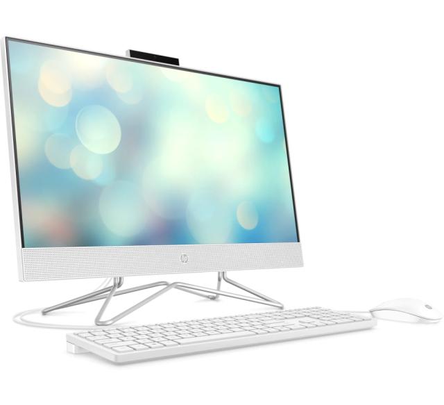 Настолен компютър - всичко в едно HP All-in-One 24-df1034nu White, Core i5-1135G7(2.4Ghz, up to 4.2GHz/8MB/4C), 23.8" FHD UWVA AG + FHD IR Camera, 8GB 3200Mhz 1DIMM, 512GB PCIe SSD, WiFi a/c + BT 5, Mouse&Keyboard, Win 11 Home