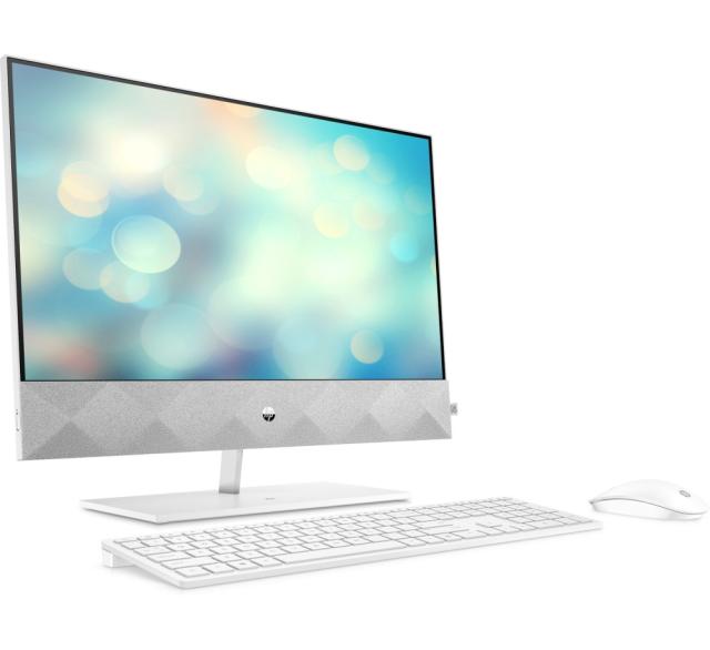Настолен компютър - всичко в едно HP Pavilion All-in-One 24-k1024nu White, Core i5-11500T(2.7Ghz, up to 4.6GH/12MB/6C), 23.8" FHD UWVA BV + 5MP IR Camera, 8GB 2933Mhz 1DIMM, 512MB PCIe SSD, WiFi a/c + BT 5, Mouse&Keyboard, Win 11 Home