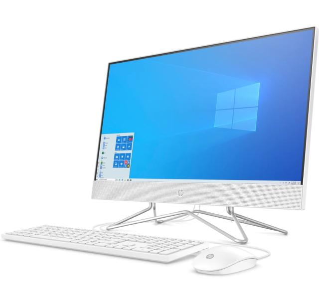 Настолен компютър - всичко в едно HP Pavilion All-in-One 24-k1005nu White, Core i7-11700T(1.4Ghz, up to 4.6GH/16MB/8C), 23.8" FHD UWVA AG+FHD 5MP Camera, 16GB 2933Mhz 1DIMM, 1TB PCIe SSD, WiFi a/c + BT 5, White USB Mouse & Keyboard, Free Dos