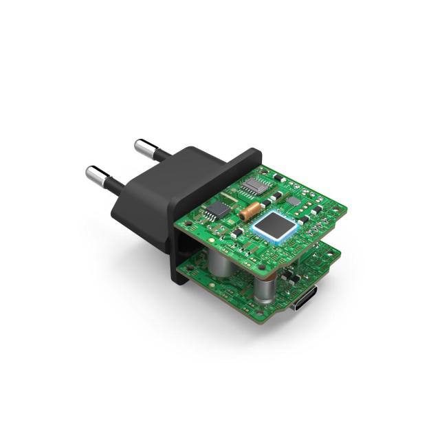 Мрежово зарядно HAMA Mini-Charger, Power Delivery (PD), Qualcomm 3.0, USB-C, 25W, Черен