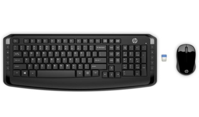 Комплект клавиатура и мишка HP Wireless Keyboard and Mouse 300, безжични, черни