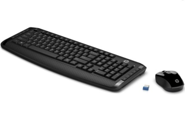 Комплект клавиатура и мишка HP Wireless Keyboard and Mouse 300, безжични, черни