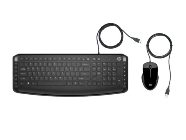 Комплект клавиатура и мишка HP Pavilion 200, USB, черни
