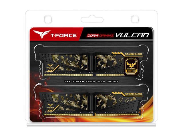 Памет Team Group Vulcan TUF Yellow DDR4 32GB(2x16GB) 3200MHz, CL16-20-20-40 1.35V