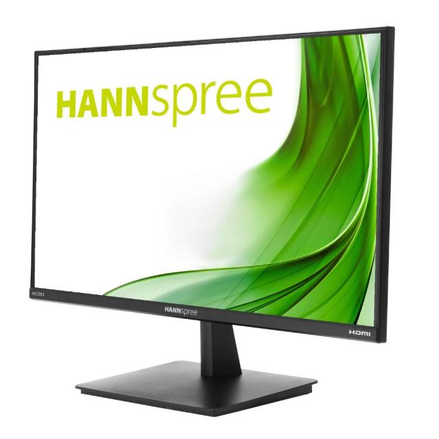 Монитор HANNSPREE 24.5" (62.23 cm), HC 251 PFB, Full HD, Wide, D-Sub, HDMI, DP, Черен