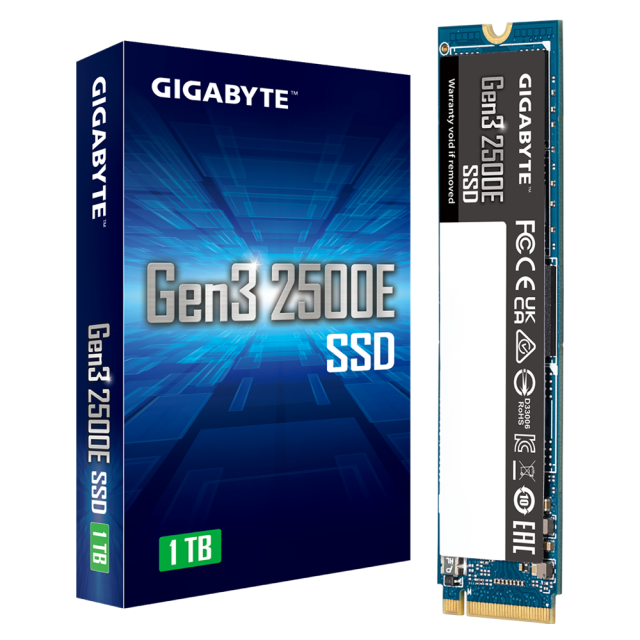 Gigabyte Solid State Drive (SSD) 1TB Gen3 2500E, NVMe, M.2